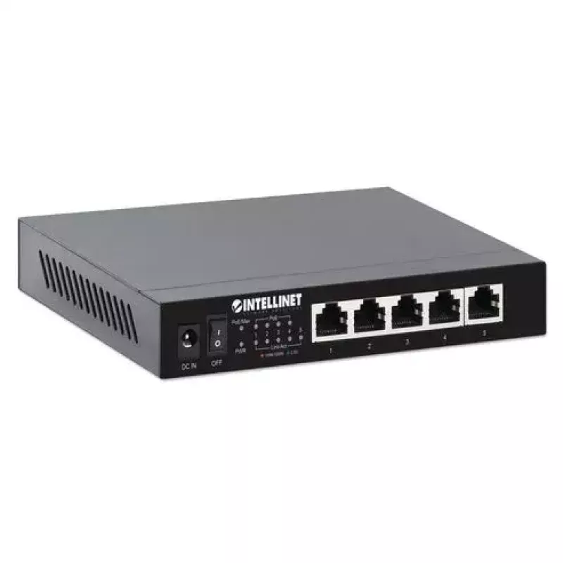 Nevaldomas komutatorius Intellinet 5 prievadų 2.5G Ethernet PoE+ 55W