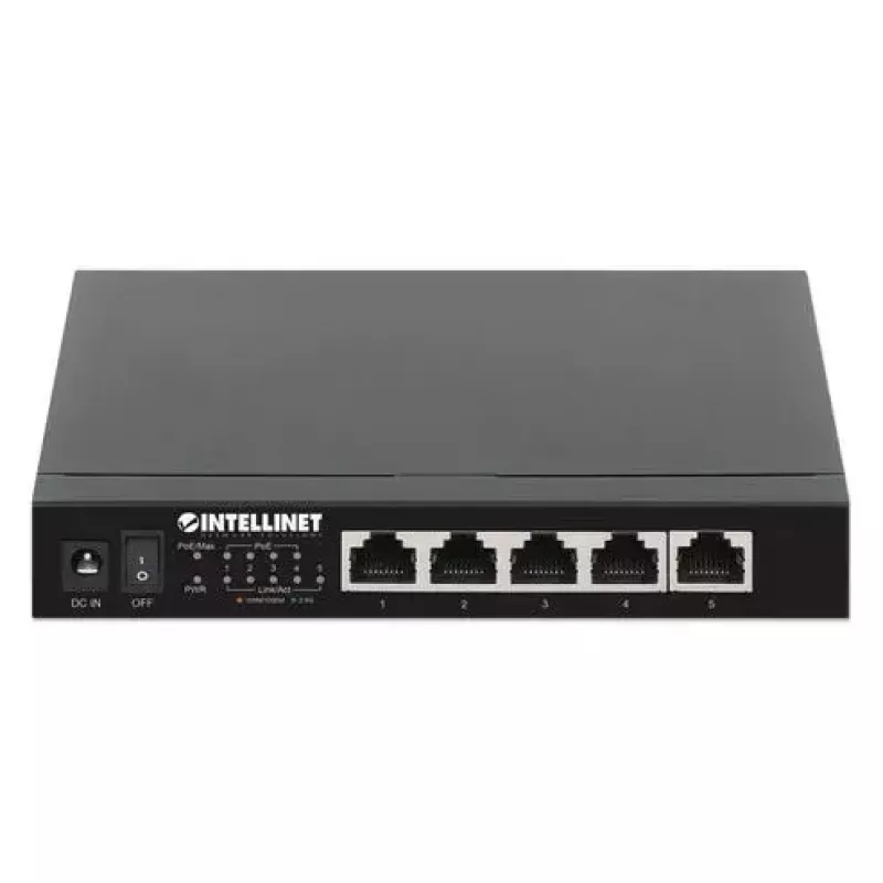 Nevaldomas komutatorius Intellinet 5 prievadų 2.5G Ethernet PoE+ 55W