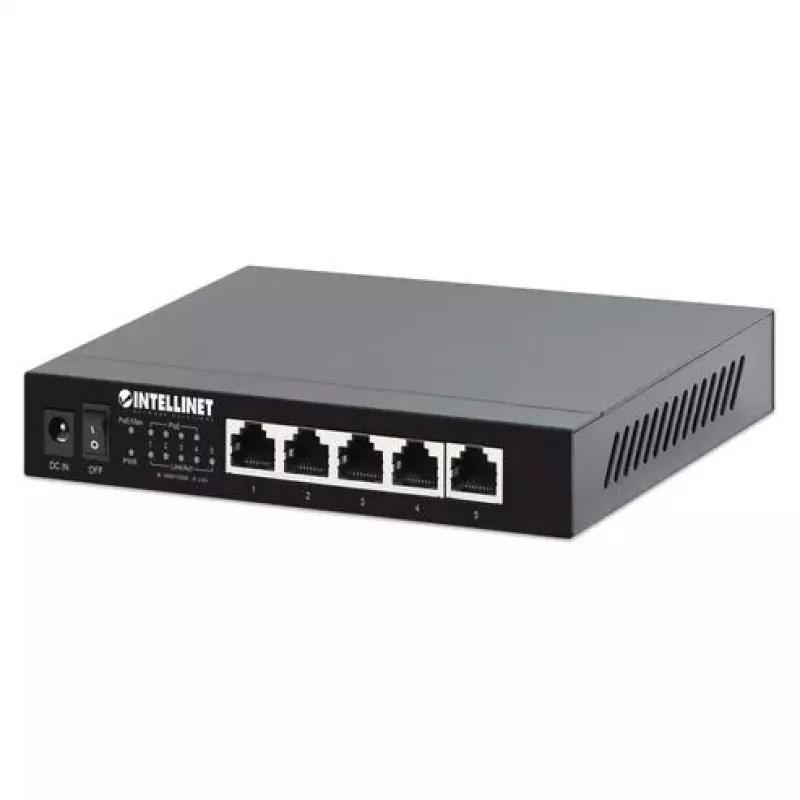 Nevaldomas komutatorius Intellinet 5 prievadų 2.5G Ethernet PoE+ 55W