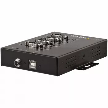 StarTech.com 4 prievadų nuoseklusis šakotuvas USB į RS232/RS485/RS422 adapteris - Pramoninis USB 2.0 į DB9 nuoseklusis keitiklio šakotuvas - IP30 reitingas - DIN bėgeliu montuojamas metalinis nuoseklusis šakotuvas - 15 kV ESD apsauga