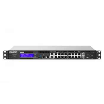QNAP QGD-1602P valdomas L2 Gigabit Ethernet (10/100/1000) maitinimas per Ethernet (PoE) 1U juoda, pilka