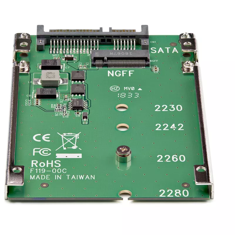StarTech.com M.2 SATA SSD į 2.5 col. SATA adapteris - M.2 NGFF į SATA keitiklis - 7 mm - atviro rėmo laikiklis - M2 standžiojo disko adapteris
