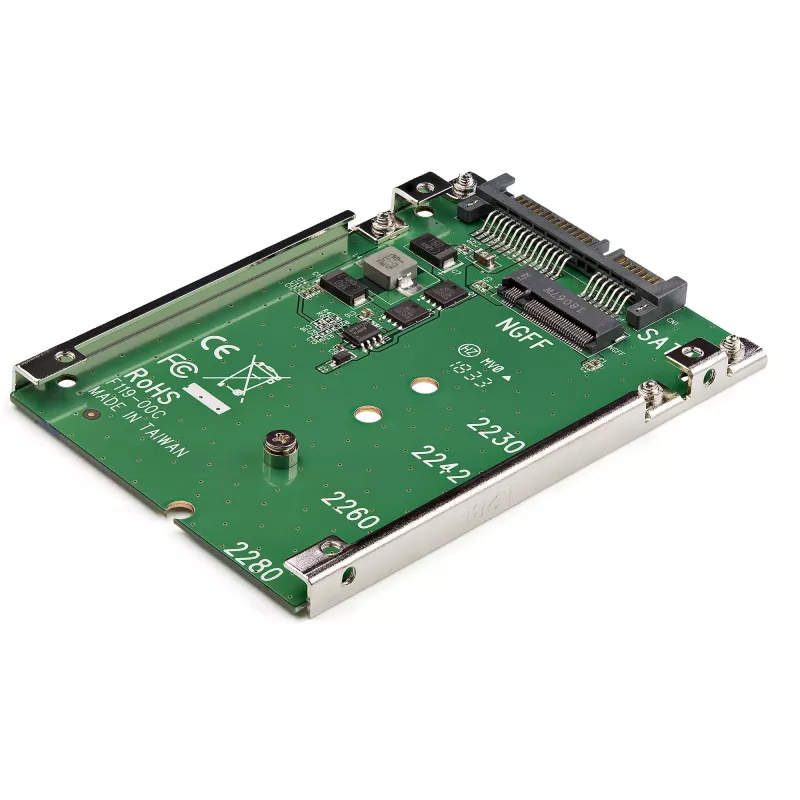 StarTech.com M.2 SATA SSD į 2.5 col. SATA adapteris - M.2 NGFF į SATA keitiklis - 7 mm - atviro rėmo laikiklis - M2 standžiojo disko adapteris
