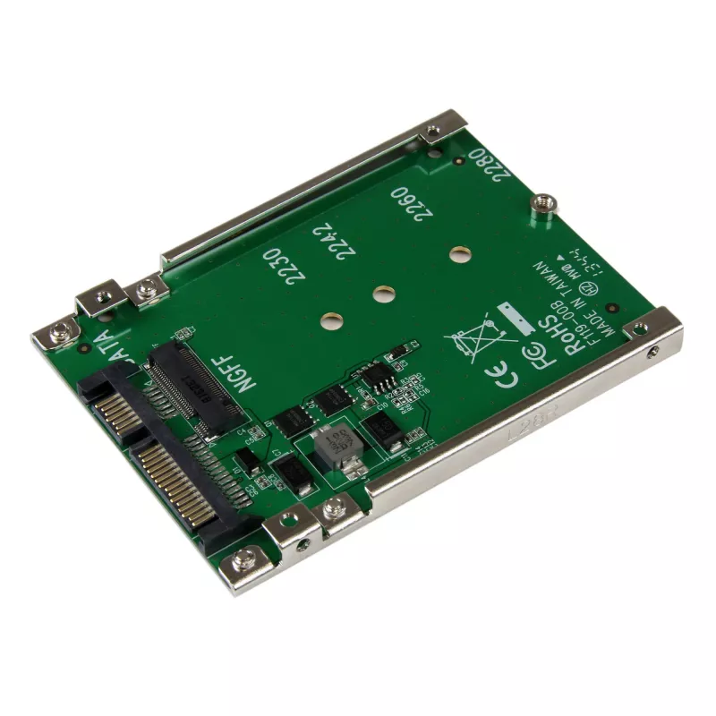 StarTech.com M.2 SATA SSD į 2.5 col. SATA adapteris - M.2 NGFF į SATA keitiklis - 7 mm - atviro rėmo laikiklis - M2 standžiojo disko adapteris