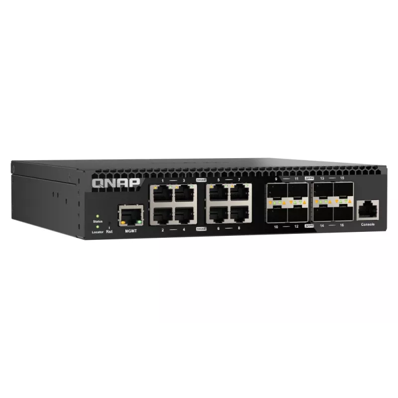 QNAP QSW-M3216R-8S8T tinklo komutatorius Valdomas L2/L3 10G Ethernet (100/1000/10000) 1U Juodas