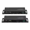 StarTech.com 4K HDMI pluošto ilgintuvo rinkinys, 4K 60Hz iki 3300 pėdų/1 km (vienmodis) arba 1000 pėdų/300 m (daugiamodis) LC šviesolaidis, HDR, HDCP, 3,5 mm garso/RS232/IR ilgintuvas, siųstuvo ir imtuvo rinkinys