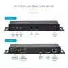 StarTech.com 4K HDMI pluošto ilgintuvo rinkinys, 4K 60Hz iki 3300 pėdų/1 km (vienmodis) arba 1000 pėdų/300 m (daugiamodis) LC šviesolaidis, HDR, HDCP, 3,5 mm garso/RS232/IR ilgintuvas, siųstuvo ir imtuvo rinkinys