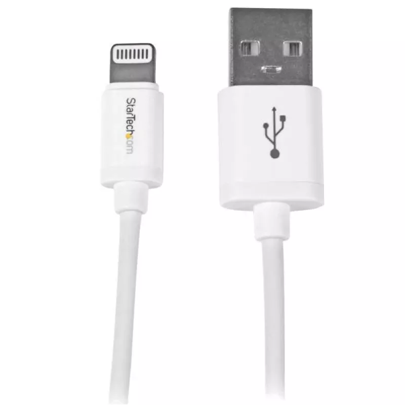 StarTech.com 1 m (3 pėd.) USB į Lightning laidas – „iPhone“ / „iPad“ / „iPod“ įkrovimo laidas – greito įkrovimo Lightning į USB laidas – „Apple MFi“ sertifikuotas – baltas