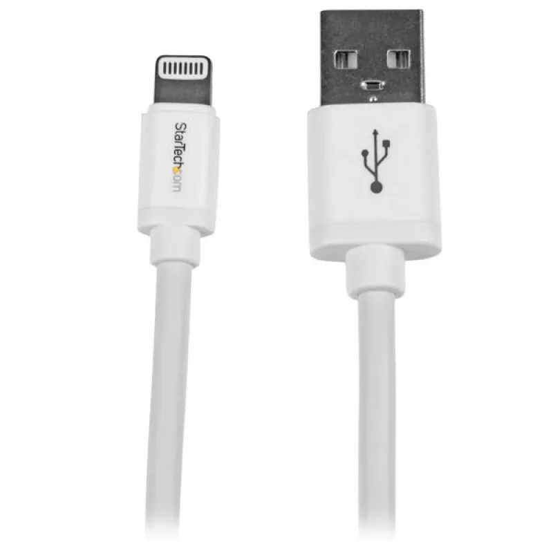 StarTech.com 2 m USB į Lightning laidas - Ilgas iPhone / iPad / iPod įkrovimo laidas - Lightning į USB laidas - Apple MFi sertifikuotas - Baltas