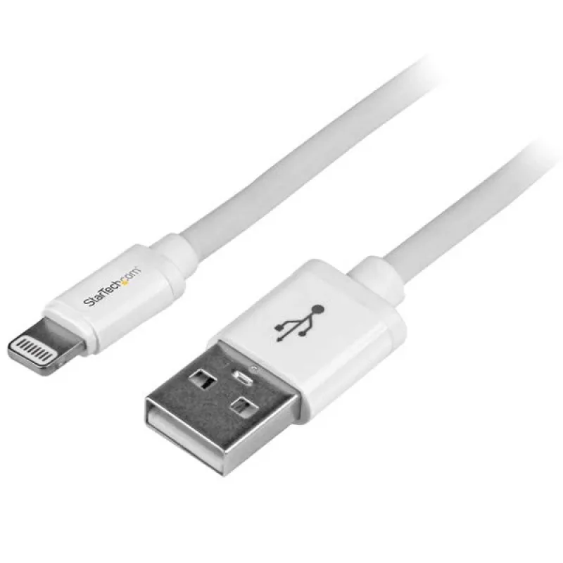 StarTech.com 2 m USB į Lightning laidas - Ilgas iPhone / iPad / iPod įkrovimo laidas - Lightning į USB laidas - Apple MFi sertifikuotas - Baltas