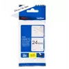 Etikečių gamybos juostelė Brother TZE-SE5 — 24 mm x 8 m, juoda ant balto