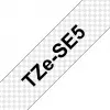 Etikečių gamybos juostelė Brother TZE-SE5 — 24 mm x 8 m, juoda ant balto
