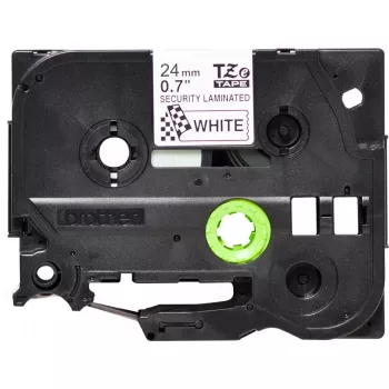 Etikečių gamybos juostelė Brother TZE-SE5 — 24 mm x 8 m, juoda ant balto
