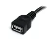 StarTech.com 6 pėdų juodas USB 2.0 ilginamasis laidas A į A – V/K