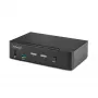 StarTech.com 2 prievadų DisplayPort KVM jungiklis, 8K 60Hz / 4K 144Hz, vienas ekranas, DP 1.4, 2x USB 3.0 prievadai, 4x USB 2.0 HID prievadai, mygtukinis ir sparčiųjų klavišų perjungimas, TAA atitiktis – OS nepriklausomas, metalinis korpusas