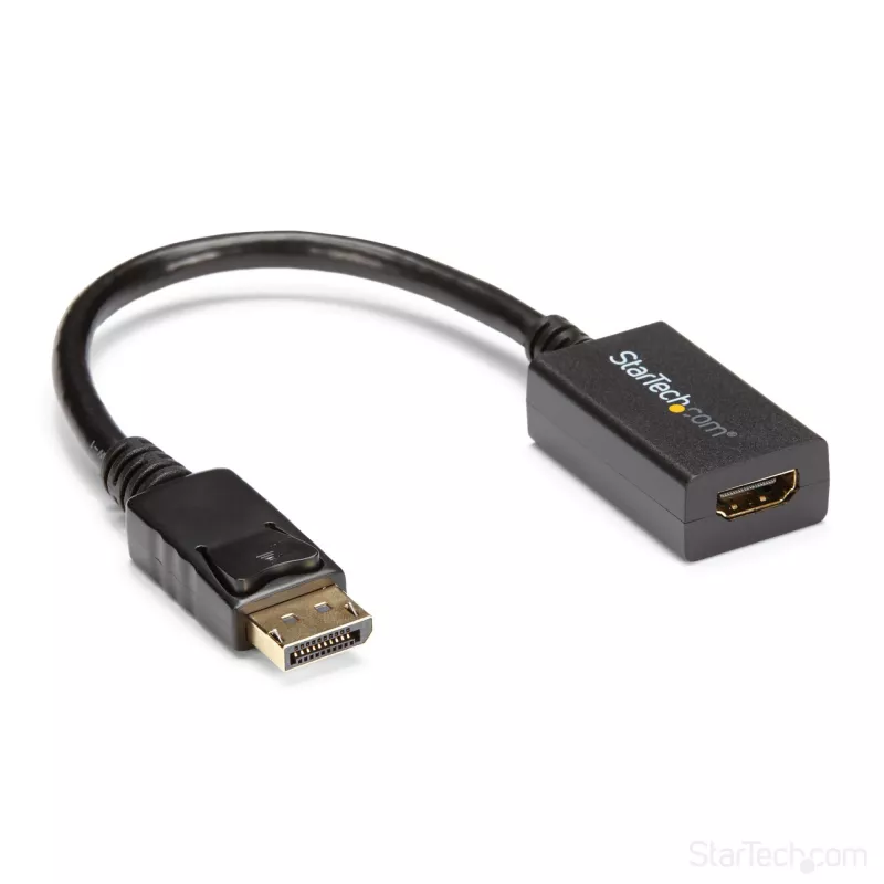StarTech.com DisplayPort į HDMI adapteris - DP 1.2 į HDMI vaizdo keitiklis 1080p - DP į HDMI monitoriaus/televizoriaus/ekrano kabelio adapteris - pasyvus DP į HDMI adapteris - užfiksuojama DP jungtis