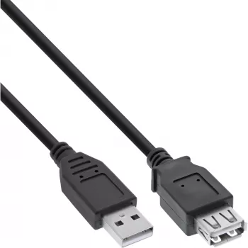 USB 2.0 ilginimo laidas Type A kištukas/lizdas InLine 34650B 0,5 m juodas