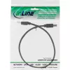 USB 2.0 laidas A tipo kištukinis / B tipo kištukinis juodas 0,5 m InLine 34550X