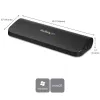 StarTech.com dviejų monitorių USB 3.0 prijungimo stotelė su HDMI ir DVI/VGA~Dviejų monitorių USB 3.0 nešiojamojo kompiuterio prijungimo stotelė su HDMI/DVI/VGA, 3x USB-A šakotuvu, GbE, garso įranga, universali A tipo prijungimo stotelė, skirta Windows/macOS/ChromeOS – atitinka TAA