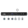 StarTech.com dviejų monitorių USB 3.0 prijungimo stotelė su HDMI ir DVI/VGA~Dviejų monitorių USB 3.0 nešiojamojo kompiuterio prijungimo stotelė su HDMI/DVI/VGA, 3x USB-A šakotuvu, GbE, garso įranga, universali A tipo prijungimo stotelė, skirta Windows/macOS/ChromeOS – atitinka TAA