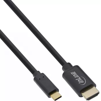 USB ekrano kabelis InLine 64111 USB-C kištukas į HDMI kištuką 1 m