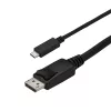 StarTech.com 9,8 pėdų / 3 m USB-C į DisplayPort 1.2 kabelis 4K 60Hz – USB-C į DisplayPort adapterio kabelis – HBR2 USB Type-C DP Alt Mode į DP monitoriaus vaizdo kabelis – veikia su Thunderbolt 3 – juodas