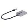 StarTech.com USB-C į dviejų DisplayPort 1.4 adapteris, USB Type-C kelių monitorių MST šakotuvas, dviejų 5K 60 Hz DP nešiojamojo kompiuterio ekrano plėtiklis / skirstytuvas, HDR, itin ilgas integruotas kabelis – tik „Windows“