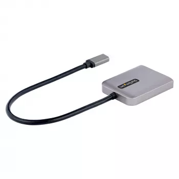 StarTech.com USB-C į dviejų DisplayPort 1.4 adapteris, USB Type-C kelių monitorių MST šakotuvas, dviejų 5K 60 Hz DP nešiojamojo kompiuterio ekrano plėtiklis / skirstytuvas, HDR, itin ilgas integruotas kabelis – tik „Windows“