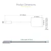 StarTech.com USB-C į dviejų DisplayPort 1.4 adapteris, USB Type-C kelių monitorių MST šakotuvas, dviejų 5K 60 Hz DP nešiojamojo kompiuterio ekrano plėtiklis / skirstytuvas, HDR, itin ilgas integruotas kabelis – tik „Windows“