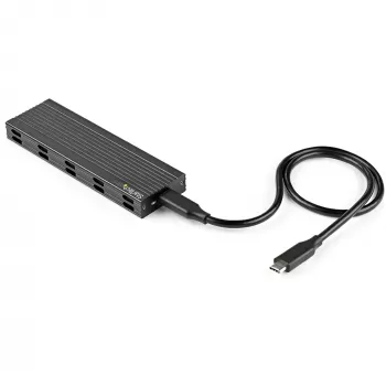 StarTech.com USB-C 10 Gbps į M.2 NVMe arba M.2 SATA SSD korpusas – nešiojamas išorinis M.2 PCIe/SATA NGFF SSD aliuminio dėklas – USB-C ir USB-A jungiamieji kabeliai – palaiko 2230/2242/2260/2280
