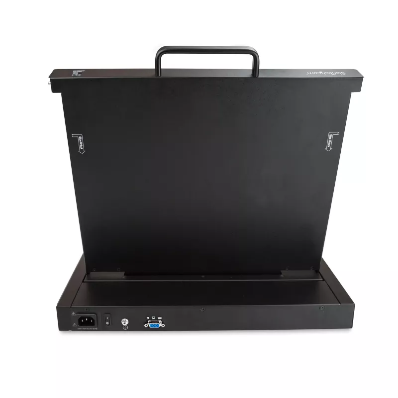 StarTech.com stelažinis KVM pultas - vieno prievado VGA KVM su 17 colių LCD monitoriumi serverio stelažui - pilnai funkcionalus universalus 1U LCD KVM stalčius su kabeliais ir tvirtinimo detalėmis - USB palaikymas - 50 000 MTBF