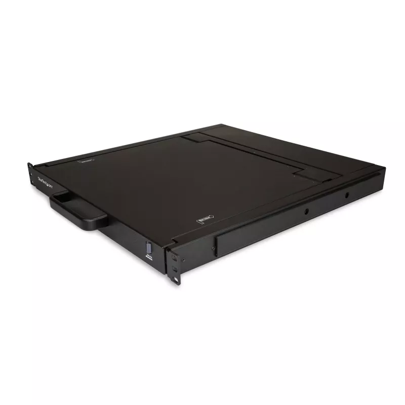 StarTech.com stelažinis KVM pultas - vieno prievado VGA KVM su 17 colių LCD monitoriumi serverio stelažui - pilnai funkcionalus universalus 1U LCD KVM stalčius su kabeliais ir tvirtinimo detalėmis - USB palaikymas - 50 000 MTBF