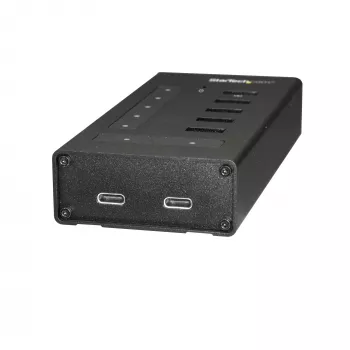 StarTech.com 7 prievadų USB C koncentratorius – USB Type-C į 2x USB-C/5x USB-A – komercinis metalinis USB 3.0 koncentratorius – SuperSpeed USB 3.2 Gen 1 (5 Gbps) – maitinamas iš tinklo – BC 1.2 greitasis įkrovimas – tvirtinamas / patvarus