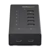 StarTech.com 7 prievadų USB C koncentratorius – USB Type-C į 2x USB-C/5x USB-A – komercinis metalinis USB 3.0 koncentratorius – SuperSpeed USB 3.2 Gen 1 (5 Gbps) – maitinamas iš tinklo – BC 1.2 greitasis įkrovimas – tvirtinamas / patvarus