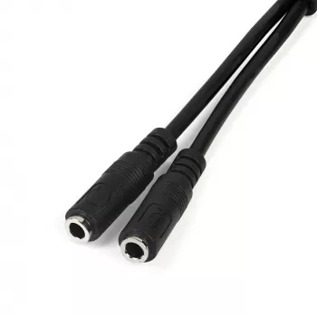 StarTech.com ausinių adapteris ausinėms su atskirais ausinių / mikrofono kištukais – 3,5 mm 4 kontaktų į 2x 3 kontaktų 3,5 mm (V/M)