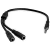 StarTech.com ausinių adapteris ausinėms su atskirais ausinių / mikrofono kištukais – 3,5 mm 4 kontaktų į 2x 3 kontaktų 3,5 mm (V/M)