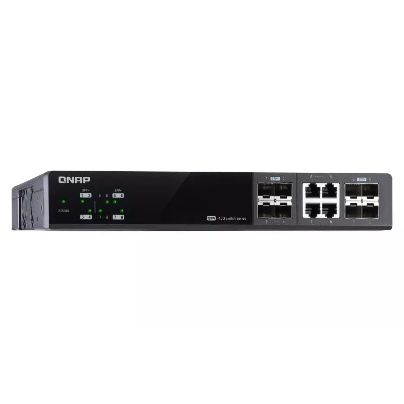 QNAP QSW-M804-4C tinklo komutatorius Valdomas 10G Ethernet (100/1000/10000) Juoda