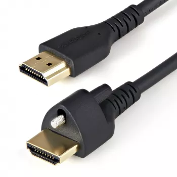 StarTech.com 6 pėdų (2 m) HDMI laidas su užrakinimo varžtu - 4K 60Hz HDR - Didelės spartos HDMI 2.0 monitoriaus laidas su užrakto varžto jungtimi saugiam prijungimui - HDMI laidas su Ethernet - M/M
