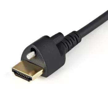StarTech.com 6 pėdų (2 m) HDMI laidas su užrakinimo varžtu - 4K 60Hz HDR - Didelės spartos HDMI 2.0 monitoriaus laidas su užrakto varžto jungtimi saugiam prijungimui - HDMI laidas su Ethernet - M/M