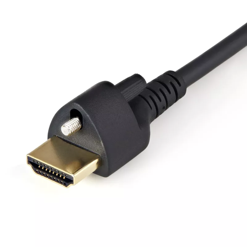 StarTech.com 6 pėdų (2 m) HDMI laidas su užrakinimo varžtu - 4K 60Hz HDR - Didelės spartos HDMI 2.0 monitoriaus laidas su užrakto varžto jungtimi saugiam prijungimui - HDMI laidas su Ethernet - M/M