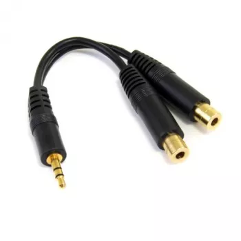 StarTech.com 6 colių stereo skirstytuvo laidas - 3,5 mm kištukas į 2x 3,5 mm lizdus