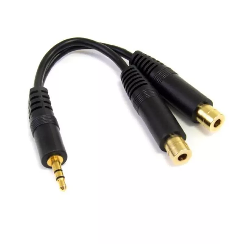StarTech.com 6 colių stereo skirstytuvo laidas - 3,5 mm kištukas į 2x 3,5 mm lizdus
