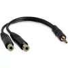 StarTech.com 6 colių stereo skirstytuvo laidas - 3,5 mm kištukas į 2x 3,5 mm lizdus