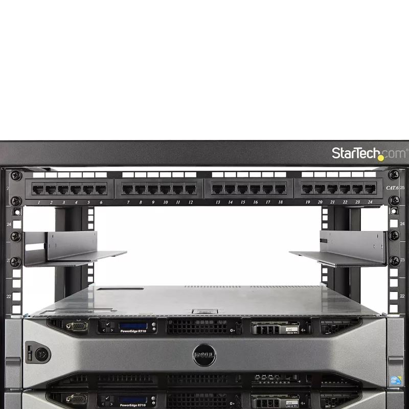 StarTech.com 1U 19 col. serverio stovo bėgeliai - 24-36 col. reguliuojamo gylio - universalūs 4 stulpų stovo montavimo bėgeliai - tinklo įrangos/serverio/UPS montavimo bėgelių rinkinys HPE ProLiant Dell PowerEdge