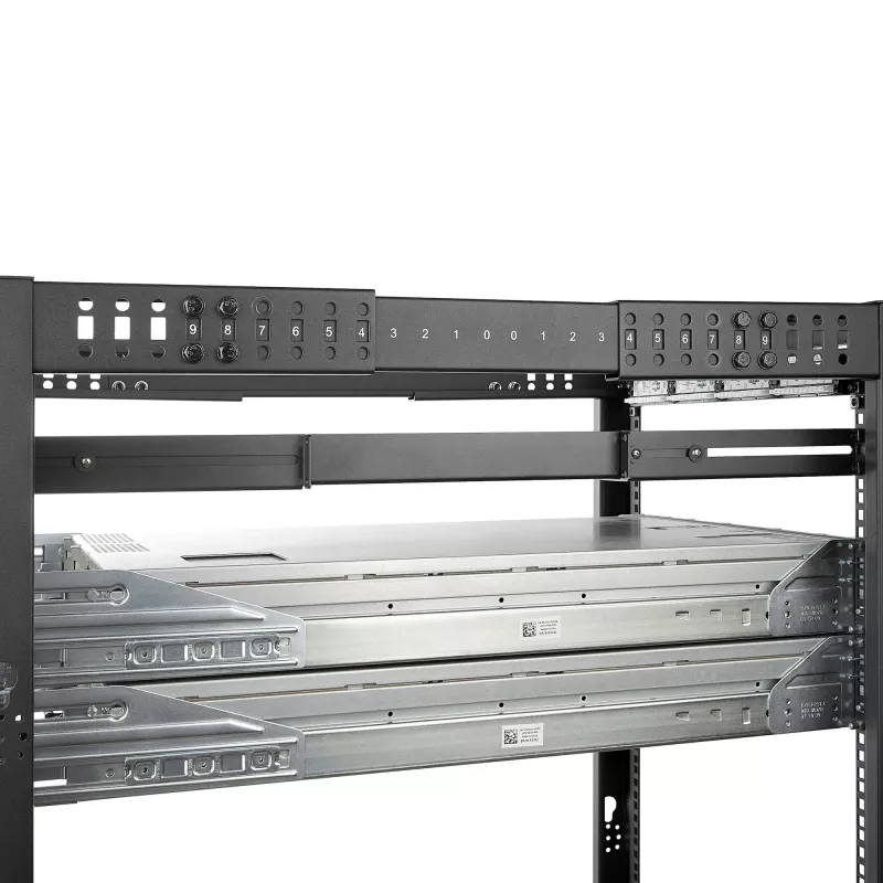 StarTech.com 1U 19 col. serverio stovo bėgeliai - 24-36 col. reguliuojamo gylio - universalūs 4 stulpų stovo montavimo bėgeliai - tinklo įrangos/serverio/UPS montavimo bėgelių rinkinys HPE ProLiant Dell PowerEdge