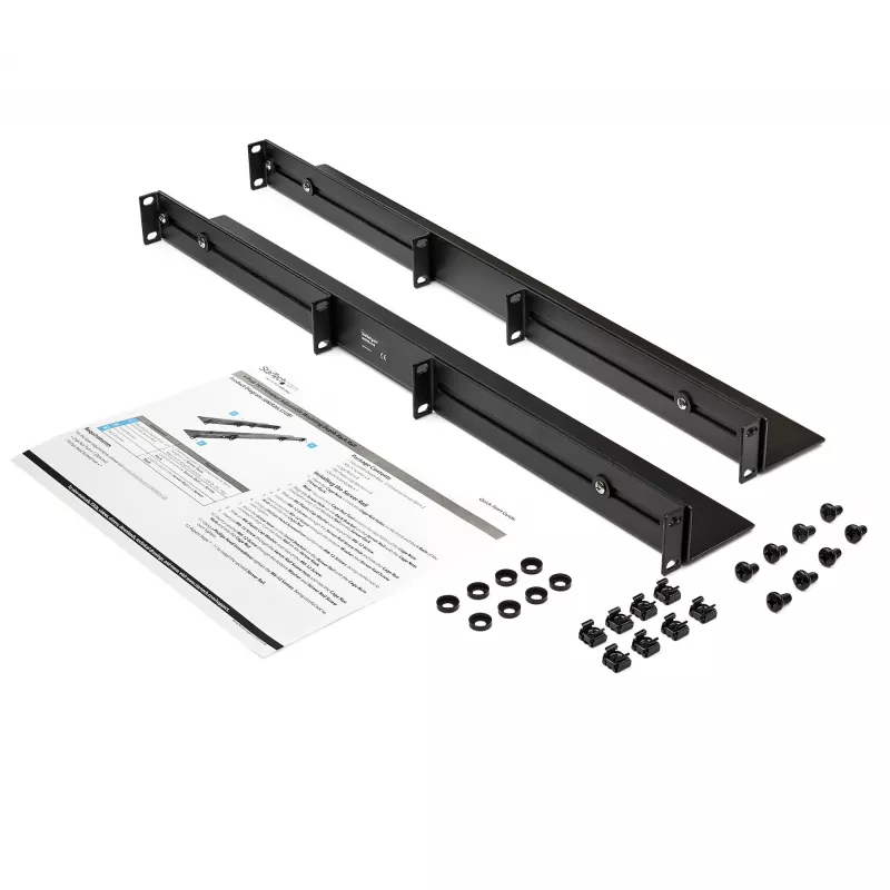StarTech.com 1U 19 col. serverio stovo bėgeliai - 24-36 col. reguliuojamo gylio - universalūs 4 stulpų stovo montavimo bėgeliai - tinklo įrangos/serverio/UPS montavimo bėgelių rinkinys HPE ProLiant Dell PowerEdge