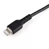 StarTech.com 6 colių (15 cm) patvarus juodas USB-A į „Lightning“ laidas – tvirtas, standus, su aramido pluoštu, USB A tipo į „Lightning“ įkroviklio / sinchronizavimo maitinimo laidas – „Apple MFi“ sertifikuotas, skirtas „iPad“ / „iPhone 12“