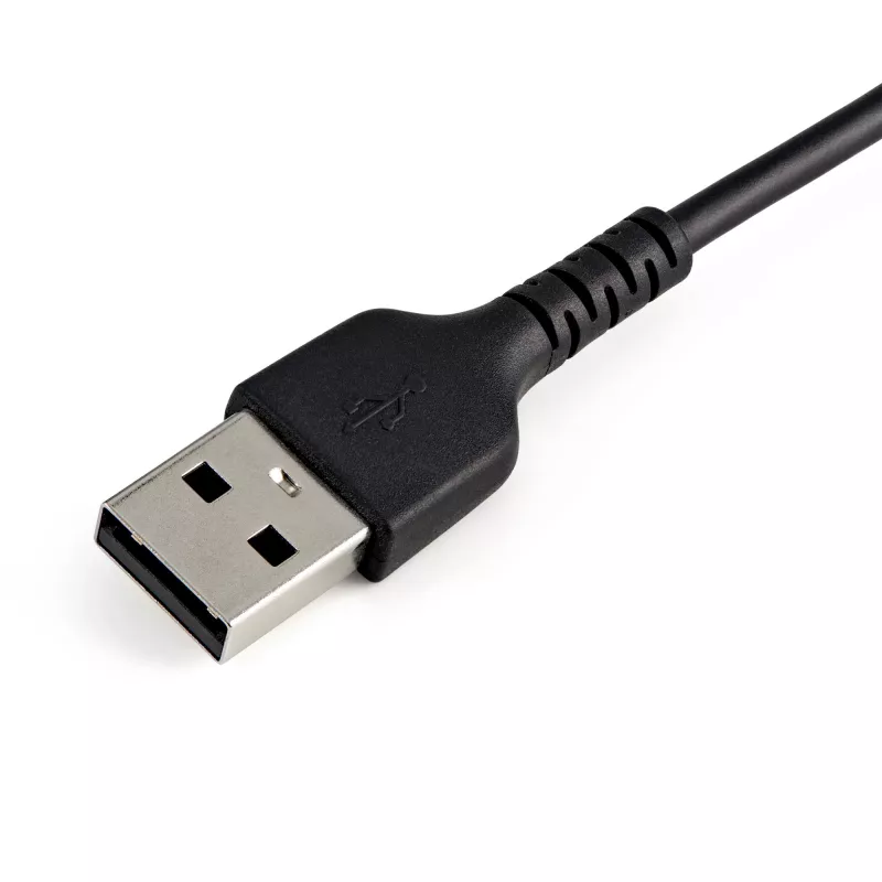 StarTech.com 6 colių (15 cm) patvarus juodas USB-A į „Lightning“ laidas – tvirtas, standus, su aramido pluoštu, USB A tipo į „Lightning“ įkroviklio / sinchronizavimo maitinimo laidas – „Apple MFi“ sertifikuotas, skirtas „iPad“ / „iPhone 12“