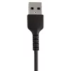 StarTech.com 6 colių (15 cm) patvarus juodas USB-A į „Lightning“ laidas – tvirtas, standus, su aramido pluoštu, USB A tipo į „Lightning“ įkroviklio / sinchronizavimo maitinimo laidas – „Apple MFi“ sertifikuotas, skirtas „iPad“ / „iPhone 12“