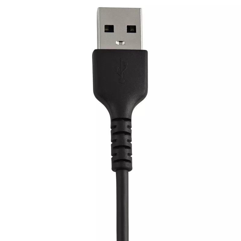 StarTech.com 6 colių (15 cm) patvarus juodas USB-A į „Lightning“ laidas – tvirtas, standus, su aramido pluoštu, USB A tipo į „Lightning“ įkroviklio / sinchronizavimo maitinimo laidas – „Apple MFi“ sertifikuotas, skirtas „iPad“ / „iPhone 12“
